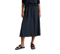 Webrock MARC O'POLO "aus LENZING™ ECOVERO™", Damen, Gr. 38, blau (schwarz navy), Obermaterial: 100% Viskose, unifarben, ausgestellt wadenlang, Röcke (31606633-38) schwarz navy