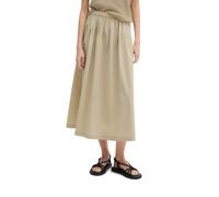 Webrock MARC O'POLO "aus Popeline-Stretch", Damen, Gr. 42, linen beige, Obermaterial: 60% Baumwolle, 38% Polyester, 2% Elasthan, unifarben, normal wadenlang, Röcke (64250249-42) linen beige