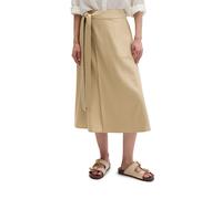 Webrock MARC O'POLO "aus Viskose-Leinen-Stretch", Damen, Gr. 42, sandpaper, Obermaterial: 53% Leinen, 45% Viskose, 2% Elasthan, unifarben, normal wadenlang, Röcke (68302128-42) sandpaper