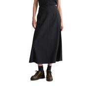 Webrock MARC O'POLO "aus weichem Flanell", Damen, Gr. 36, blau (deep night blau), Obermaterial: 63% Polyester, 34% Viskose, 3% Elasthan, unifarben, normal wadenlang, Röcke (94605353-36) deep night bla