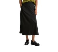 Webrock MARC O'POLO "aus weichem Flanell", Damen, Gr. 36, schwarz, Obermaterial: 63% Polyester, 34% Viskose, 3% Elasthan, unifarben, normal wadenlang, Röcke (86783334-36) schwarz