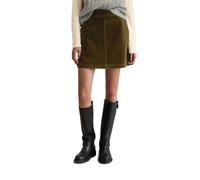 Webrock MARC O'POLO DENIM "aus elastischem Organic Cotton-Mix", Damen, Gr. S, burnished logs, Obermaterial: 98% Baumwolle, 2% Elasthan, unifarben, normal, Röcke (83589636-S) burnished logs