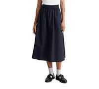Webrock MARC O'POLO DENIM "aus Papertouch Popeline", Damen, Gr. S, blau (blau depths), Obermaterial: 100% Baumwolle, unifarben, lässig geschnitten wadenlang, Röcke (78333715-S) blau depths