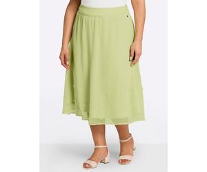 Webrock SHEEGO, Damen, Gr. 50, grün (pistazie), 100% Polyester, unifarben, wadenlang, Röcke (46987415-50) pistazie