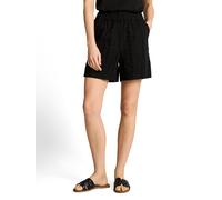 Webshorts TOM TAILOR DENIM, Damen, Gr. L, N-Gr, deep schwarz, Web, Obermaterial: 100% Baumwolle. Futter: 100% Baumwolle, unifarben, normal kurz, Hosen, Sommershorts mit Häkeldetails (24395519-L) deep 