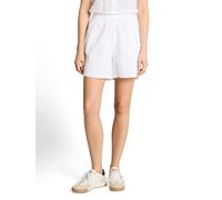 Tom Tailor Denim Relaxed Fit Shorts aus reiner Baumwolle mit Lochstickerei in Weiss, Größe L