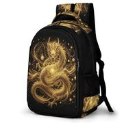 WECECE Rucksack Drachen Muster für Mädchen und Jungen Kinderrucksack Drache 13 Jahre Schulrucksack Klasse 6-8 Rucksack Schüler Verstellbare Schultergurte Schulausflug und Sport