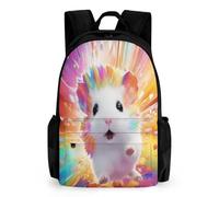 WECECE Rucksack Guinea Schwein Jugendliche Mädchen Ranzen Jungen 5 Klasse Schulranzen Mädchen 4. Klasse Buntes Dutch Schwein Leichter Reise Outdoor Freizeit Geschenke Für Die Schule