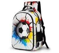 WECECE Schulranzen Jungen 1-3. Klasse, Leichter Kinder Schulrucksack Fußball Für Die Grundschule, Rucksack Fußball Mädchen 9 Jahre Für Schule, Reisen & Schulstart