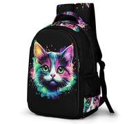 WECECE Schulrucksack Teenager Jungen 8-12 Jahre, 2026 Rucksack Schule Mit Cute Katze Grundschüler/Schüler Der Mittelstufe Schulranzen Kitten Outdoor Schultasche