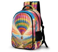 WECECE Schulrucksack Teenager Jungen 8-12 Jahre, 2026 Rucksack Schule Mit Hot Air Balloons Grundschüler/Schüler Der Mittelstufe Schulranzen Landscapes Outdoor Schultasche