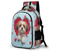 WECECE Schulrucksack Teenager Jungen 8-12 Jahre, 2026 Rucksack Schule Mit Süßer Welpe Grundschüler/Schüler Der Mittelstufe Schulranzen Love Herz Motif Outdoor Schultasche