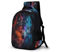 WECECE Schulrucksack Teenager Jungen 8-12 Jahre, 2026 Rucksack Schule Mit Wolves Motif Grundschüler/Schüler Der Mittelstufe Schulranzen Tier Wolf Outdoor Schultasche