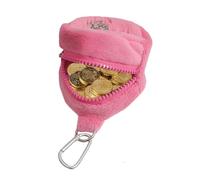 Wechselkurs - 1 Stück Mini-Münzen, Organizer mit Reißverschluss, Plüsch, tragbar, leicht, für Münzen, Lippenstift-Zubehör, Geburtstagsgeschenke, Frauen und Mädchen, Große Rose, Consulte la descripción