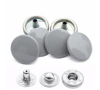 Weddecor 15mm Snap Verbindungen Groß 4 Teile Druckknöpfe Nahtfreies Knöpfe für Lederhandwerk, Nähen, Jacken, Hemden, Stoff Reparatur DIY Projekte, 10pcs - Hellgrau, 10pcs