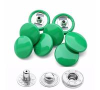 Weddecor 15mm Snap Verbindungen Groß 4 Teile Druckknöpfe Nahtfreies Knöpfe für Lederhandwerk, Nähen, Jacken, Hemden, Stoff Reparatur DIY Projekte, 10pcs - Grün, 10pcs
