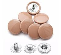 Weddecor 15mm Snap Verbindungen Groß 4 Teile Druckknöpfe Nahtfreies Knöpfe für Lederhandwerk, Nähen, Jacken, Hemden, Stoff Reparatur DIY Projekte, 10pcs - Beige, 10pcs