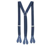 WedDecor 25mm Herren Elastische Hosenträger Y-Form, Verstellbar Knopfloch Hosenträger für Hosen, Jeans, Hose, Mode Zubehör für Hochzeit,Partys,Formelle Anlässe,Freizeit,Marineblau