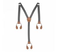 WedDecor 25mm Strapshalter Hosenträger elastisch verstellbar Leder Knopf Löcher massiv - Y-Form Hosen rutschfeste Verriegelung starker Haarspangen Schlaufen - Männern Frauen Mode-Accessoires