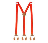 WedDecor 25mm Strapshalter Hosenträger elastisch verstellbar Leder Knopf Löcher massiv - Y-Form Hosen rutschfeste Verriegelung starker Haarspangen Schlaufen - Männern Frauen Mode-Accessoires