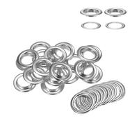 WedDecor 30mm Bronze Messing Ösen Ösen mit Scheiben für Bekleidung und Lederhandwerk, Unterlegscheiben für Vinyl Banner & Leinen Betrieb, DIY Projekte - Silbern, Pack of 10