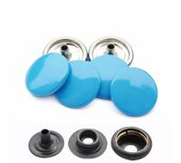WedDecor Druckknöpfe, strapazierfähig, Metall, nickelfrei, 4-teilige Nieten für Lederarbeiten, Jacken, Taschen, Riemen, Jeans, Kleidungsreparatur, 15 mm, Beige, 10er Set 10 türkis