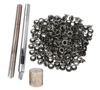 WedDecor Grommet Kit 100 Stück 2 mm Ösen mit 3 Stück Installationswerkzeug Kit Ösenstanzwerkzeug Kit für Kleidung, Lederwaren, DIY-Projekte, Kunst und Handwerk und Scrapbooking, Gunmetal