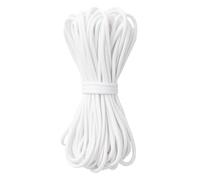 Weddecor Kordel Elastic Glatte Oberfläche Sehr Langlebig Qualität Zum Nähen, Stricken, Kunst & Basteln Zubehör - Weiß, 3mm x 10m