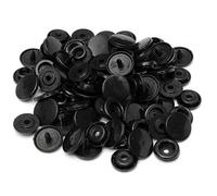 WedDecor Nahtfreies Kam Snaps Plastik Knöpfe Schließung Snaps Verbindungen für Bekleidung Kinder Kleidung Lätzchen Windeln Wolle Stoffe, Schwarz, 12mm, 100pcs - Schwarz, T3 Size - 16