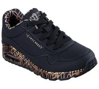 Wedgesneaker SKECHERS "UNO-LOVING LOVE", Damen, Gr. 41, gold (schwarz, goldfarben), Lederimitat, Schuhe, Freizeitschuh, Halbschuh, Schnürschuh mit coolem Graffiti-Print (28154165-41) schwarz, goldfarb