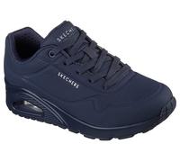 Wedgesneaker SKECHERS "UNO STAND ON AIR", Damen, Gr. 35, dunkelnavy, Lederimitat, Schuhe, Freizeitschuh, Halbschuh, Schnürschuh weich gepolsterte Innensohle (12667914-35) dunkelnavy