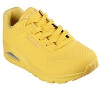 Wedgesneaker SKECHERS "UNO STAND ON AIR", Damen, Gr. 38, gelb, Lederimitat, sportlich, Schuhe, Freizeitschuh, Halbschuh, Schnürschuh weich gepolsterte Innensohle, Topseller (27557028-38) gelb