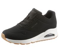 Wedgesneaker SKECHERS "Uno - Stand on Air", Damen, Gr. 39, schwarz, Lederimitat, Schuhe Wedgesneaker, Freizeitschuh, Halbschuh, Schnürschuh mit feiner Perforation, Topseller (42153457-39)