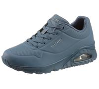 Wedgesneaker SKECHERS "Uno - Stand on Air", Damen, Gr. 40, blau, Lederimitat, Schuhe Wedgesneaker, Freizeitschuh, Halbschuh, Schnürschuh mit feiner Perforation (34922649-40)