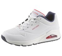 Wedgesneaker SKECHERS "Uno - Stand on Air", Damen, Gr. 41, weiß, Lederimitat, sportlich, Schuhe Modernsneaker Sneaker low, Freizeitschuh, Halbschuh, Schnürschuh mit feiner Perforation, Topseller (6652