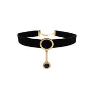 Wedity Schwarz Sexy PU-Leder Choker Halsketten Choker Verstellbarer Choker Schmuck für Frauen und Mädchen