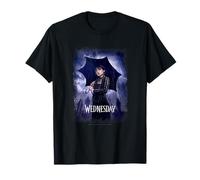 Wednesday Black Umbrella Under The Rain Real Photo Portrait T-Shirt