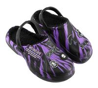 Wednesday Hausschuhe Kinder Mädchen Clogs, Gefüttert, Winter Plüsch Pantoletten, Addams Geschenke für Kinder & Teens (34/35 EU, Schwarz)