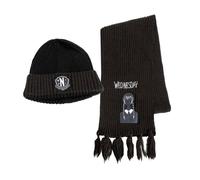 Wednesday "Nevermore" Beanie & Schal Set