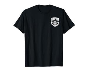 Wednesday Season 2 Ophelia Left Pocket Retro White Logo T-Shirt
