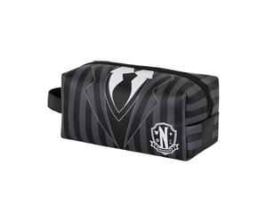 Wednesday Uniform-Brick Plus Reise-Kosmetiktasche, Schwarz, 25 x 12 cm