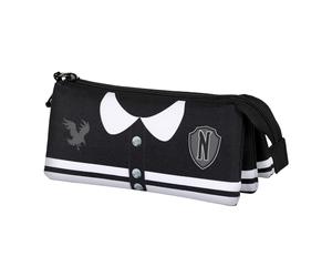 Wednesday Varsity-FAN Dreifach Federmäppchen 2.0, Schwarz
