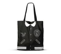 Wednesday Varsity-Shopping Bag Einkaufstasche, Schwarz