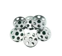 WEDNIO Nähmaschinenspulen, Metallspulen for Nähmaschinen, 6 Stück, Doppelnadel-Maschinen-Shuttle-Kern, 2,8 mm, Löcher