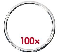 Wedo 100er-Pack Metall-Schlüsselringe 16 mm (Ø)