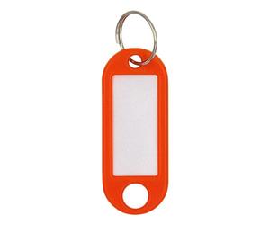Wedo 10er-Pack Schlüsselanhänger mit Ring (Ø 18 mm) orange, 52x21 cm