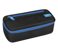 WEDO Stretch-Federmäppchen Schwarz/Blau - erweiterbares Etui mit Stiftschlaufen, Stundenplanfach & viel Platz - robustes Polyester - ideal für Schule & Büro