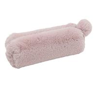 WEDO Schlampermäppchen FLUFFY mit Fellkugelanhänger, Polyesterplüsch, mit Innenfutter, rosa