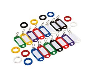 Wedo 25er-Pack Schlüsselanhänger und Kennringe, sortiert mehrfarbig