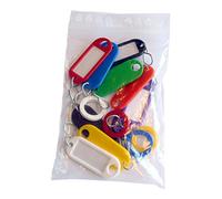 Wedo 26210 Sortiment Schlüsselanhänger (mit S-Haken 10 und Kennringe 5 Stück (aus Kunststoff) farbig sortiert